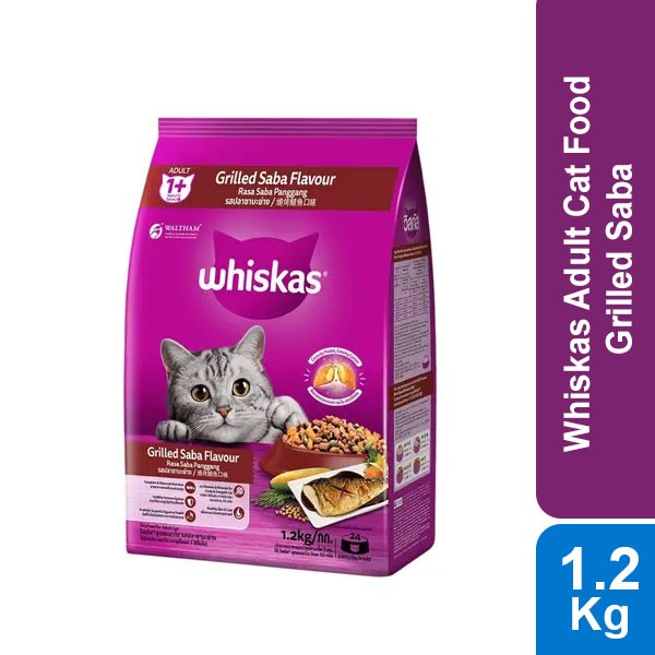 Whiskas Adult Cat Food Grilled Saba - 1.2Kg