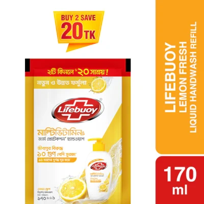Lifebuoy Handwash (Soap) Lemon Fresh Refill 170ml (Combo Pack)