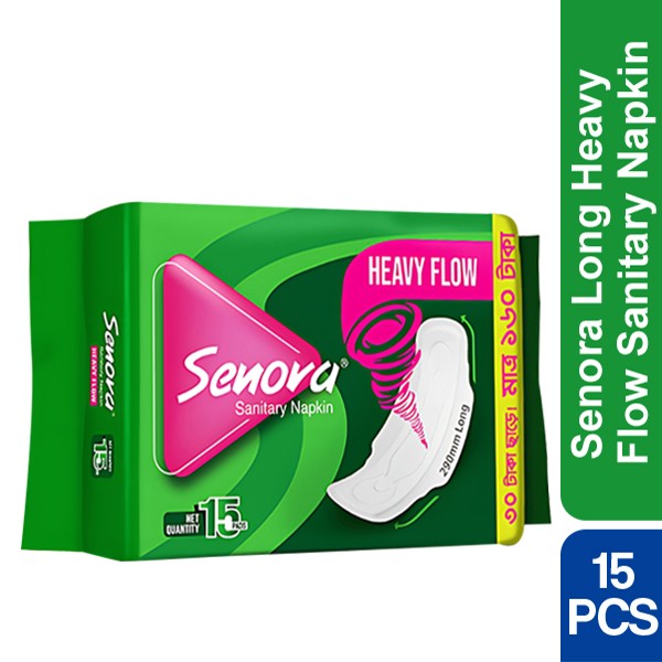 Senora Long Heavy Flow Sanitary Napkin 15pads (Get 30 Taka OFF)