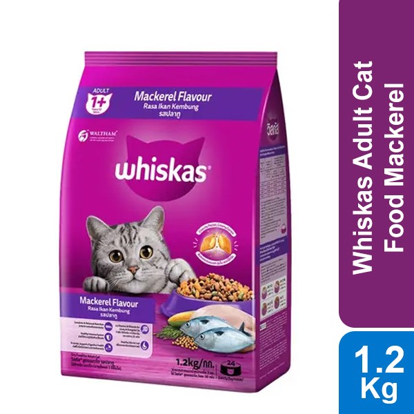 Whiskas Adult Cat Food Mackerel - 1.2Kg