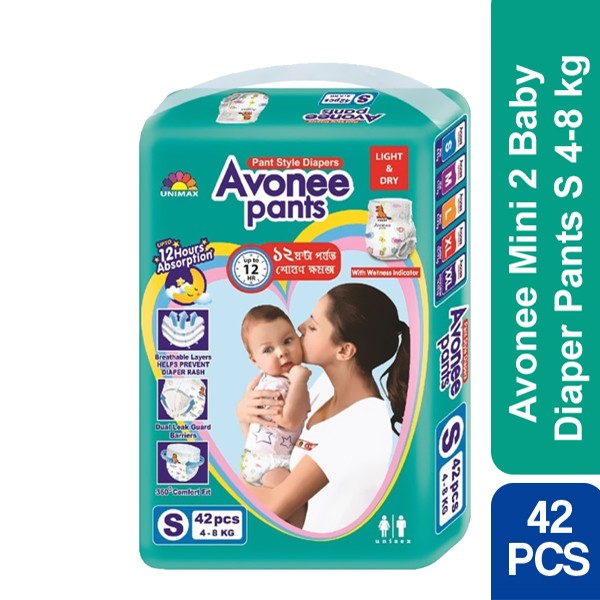 Avonee Baby Pants S 4-8 kg 42 pcs