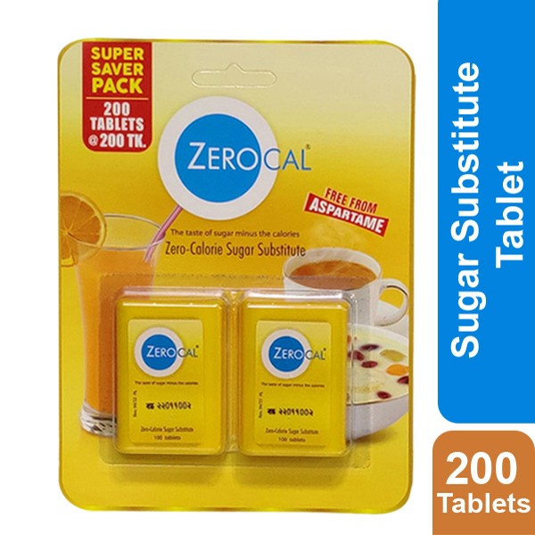 Zerocal Sugar Substitute Tablet 100+100= 200 Tablets