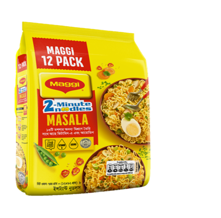 Nestle Maggi 2-Minute Masala Instant Noodles 744gm 12 pack