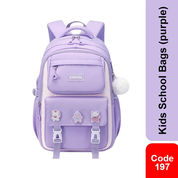 Kids Backpack Children School Bags Waterproof Primary Schoolbag Book Bag (purple) 197