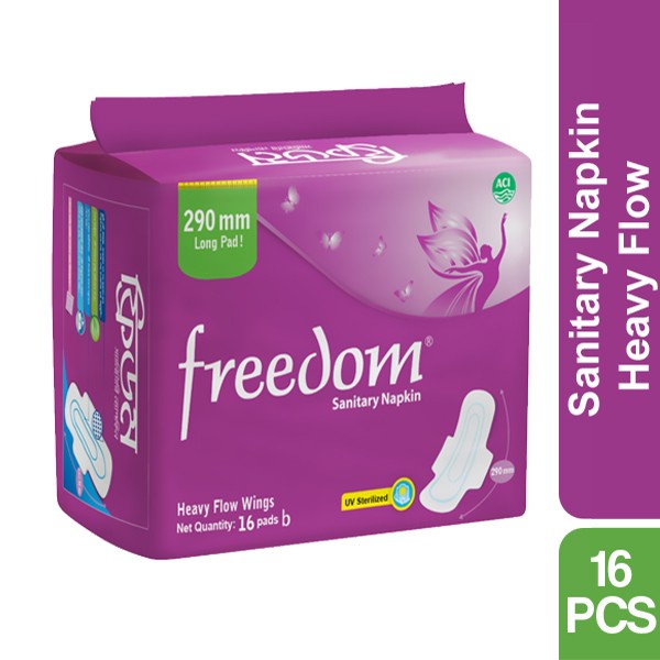Freedom Sanitary Napkin Heavy Flow 16 pads
