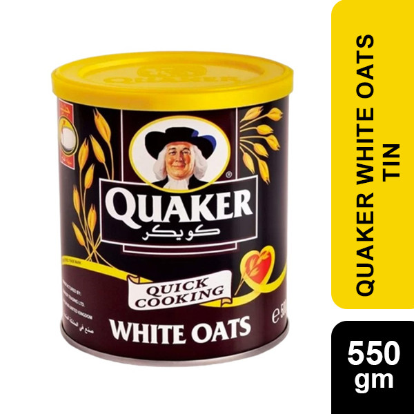Quaker White Oats Tin, 500g