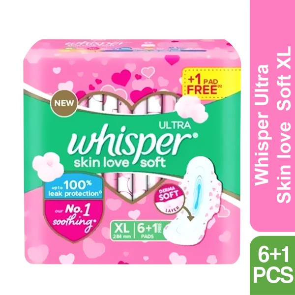 Whisper Ultra Soft XL 6+1 Pads Free