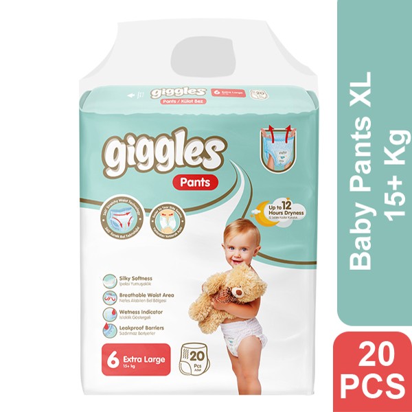 Giggles Baby Pants 6  XL 15+  Kg 20 Pcs