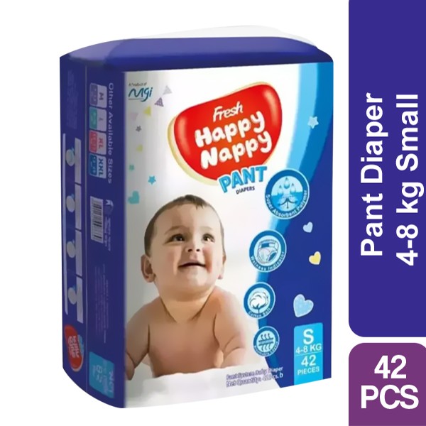 Fresh Happy Nappy Pant Diaper S (4-8 kg) 42 pcs