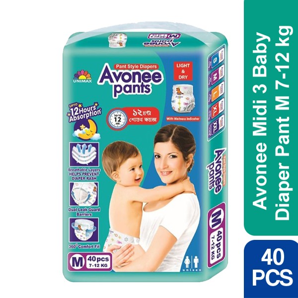 Avonee Baby Pant M 7-12 kg 40 pcs