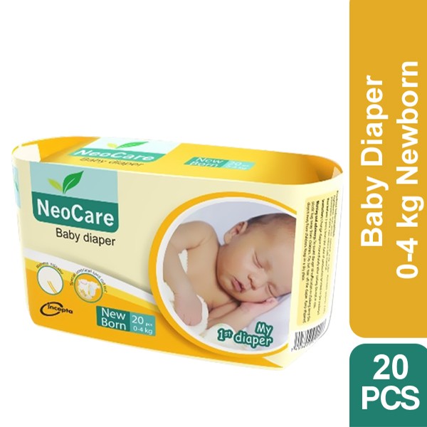 Neocare Baby Diaper Newborn (0–4 kg) – 20 Pcs