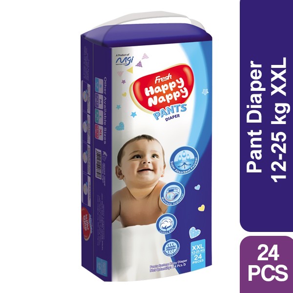 Fresh Happy Nappy Pant Diaper XXL (12-25 kg) 24 pcs