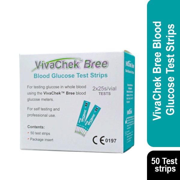 VivaChek Bree Blood Glucose Test Strips (50 Test strips)