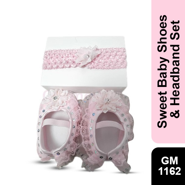 Sweet Baby Shoes & Headband Set(GM 1162)