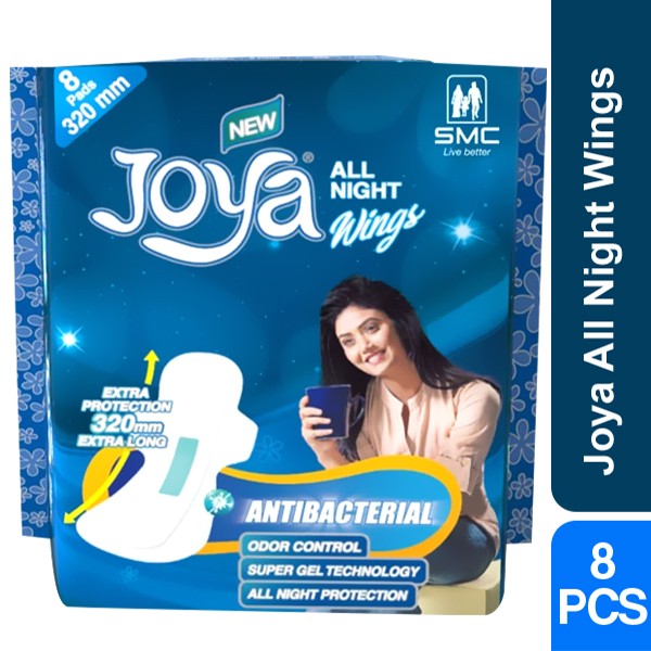 Joya All Night Wings Sanitary Napkin - 8 Pads Pack
